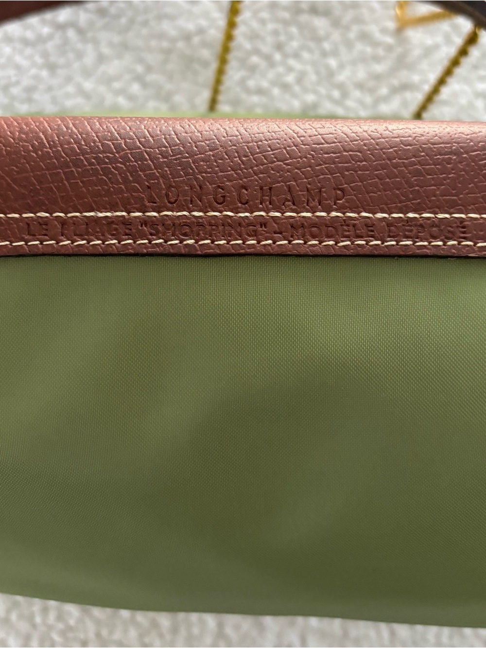 LONGCHAMP Tote Le Pliage Green. Large. See Photos For Detail. NWOT - Picture 7 of 15